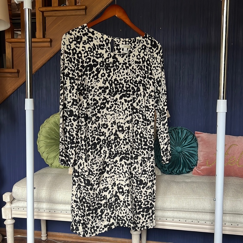 JCrew Leopard Shift Dress - Size 4